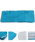 No Fuss Heavy Duty Folding Clothes Storage Bin With Sturdy Handles And Smart Compartments For Bed Sheets Blankets And Closets, open and flat.