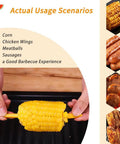 Stainless Steel Corn On The Cob Holders Set Of Ten For Grilling Easy To Grip Skewers holding corn for barbecue use