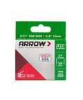 Pro Grade JT21 Thin Wire Staples For Staple Guns And Staplers 1000 Pack in a box showcasing size and branding.