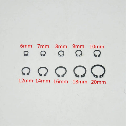 External Snap Ring Assortment Kit With 10 Sizes From 6mm To 20mm C Clips Circlip Set For Automotive, Machinery, And DIY Projects