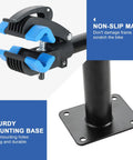 Close-up of Bike Repair Wall Mount Stand With Adjustable Clamp For Road And Mountain Bikes Heavy Duty Bicycle Rack Hanger.