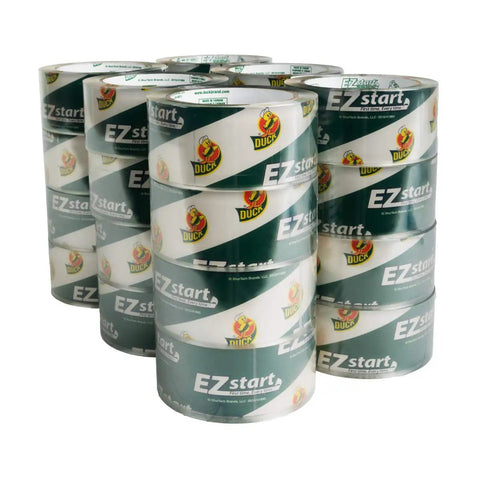 EZ Start Packing Tape Refill Four Roll Bundle 1.88 Inch By 54.6 Yard Clear Frustration Free Unrolls Smoothly Whisper Quiet Release
