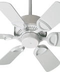 Estate White 30 Inch Indoor Ceiling Fan With Six Blades Three Speed Pull Chain 120 Volt White Finish Traditional Style