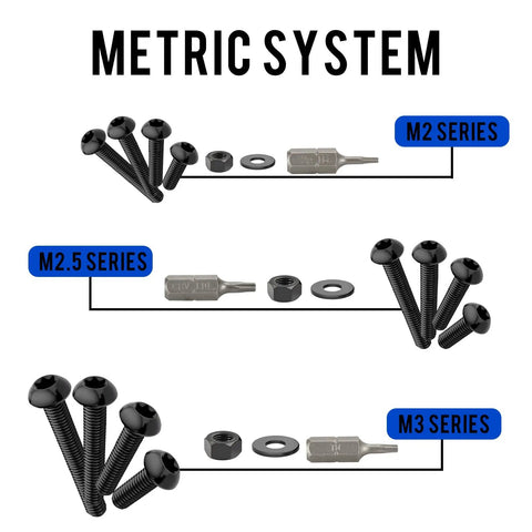 900 Pieces Torx Button Head Screws Set M2 M2.5 M3 Bolts Nuts Washers Star Drive Metric System Series Display