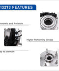 Front Wheel Hub And Bearing Assembly 513273 Fits 2008 To 2016 Chrysler Town And Country, Dodge Grand Caravan, VW Routan, image showing features