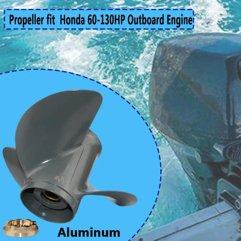 Beefy 3 Blade Boat Propeller for Honda Outboard Engines with 15 Spline Right Rotation 13 1/4 Inch Diameter 17 Pitch