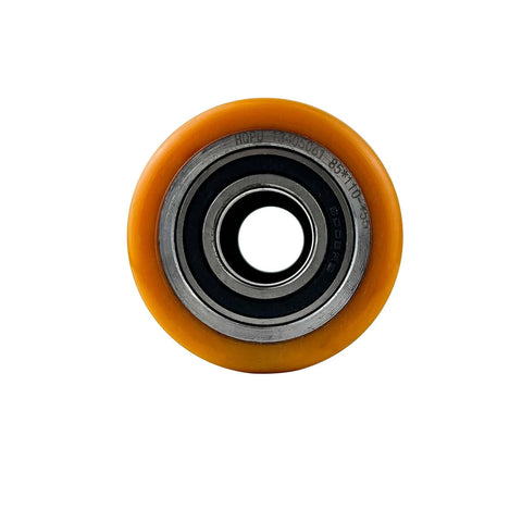 Toyota 8HBW23 Electric Pallet Jack Load Wheel Replacement Set heavy-duty polyurethane-coated carbon steel wheel front view