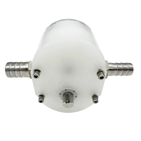 Intersumai 6 Tooth Gear Pump Head For Viscous Liquid Transfer Honey Peanut Butter Food Grade 304 Stainless Steel PP Silicone Seal Low Shear Consistent Flow Gallon Per Minute Pails Cylinders