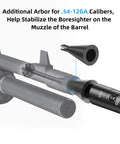 Bright Red Laser Bore Sight Kit With Big Button Switch For 17 To 12 Gauge Caliber with additional arbor