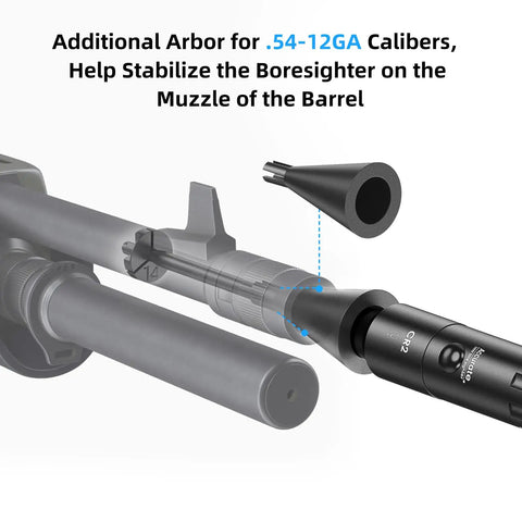Bright Red Laser Bore Sight Kit With Big Button Switch For 17 To 12 Gauge Caliber with additional arbor