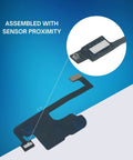 Proximity Sensor Earpiece Flex Cable Replacement For iPhone 15 Plus Includes Ear Speaker Metal Bracket And Ambient Light Sensor Fix To Restore Proximity Sensing Call Quality And Screen Brightness Consistency, black flex cable