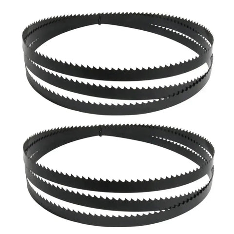 Top Tier Badass Bi Metal Band Saw Blade 72 Inch By Half Inch 6 TPI for cutting hardwood, featuring sharp teeth design.