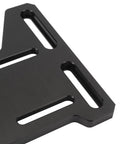 Close-up of black Adjustable Aluminum Engine Mount Plate Kit with mounting slots for CC100X mini bike go kart.