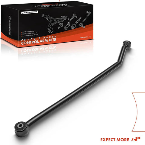 Rear Suspension Track Bar Panhard Bar For Jeep TJ Wrangler 1997 2006 Left Hand Drive Replacement Steel Construction Heavy Duty Off Road Ready Performance Fit Upgrade Fits Rear Side Mount black steel bar with bushings