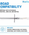 Upgraded W10131825 Oven Temperature Sensor For Whirlpool Maytag KitchenAid Ovens Replaces WPW10131825 4455636 And WPW10131825VP PS11748765 Easy Install Plug And Play Precise Temperature Readings Durable Replacement Part For Consistent Baking, stainless steel probe with connector