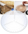 LANRU clear acrylic round center finder compass with concentric circles and degree scale for woodworking lathe work