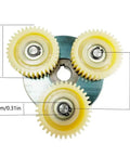 Beefy 36T Nylon Planetary Gear Clutch Kit for 500W 1000W Left End Hub Motors, showing nylon gears with dimensions.