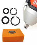 Heavy Duty 1/2 And 3/8 In Impact Wrench Retainer Rings With O Rings, showing O rings and a rubber stop for tool maintenance.
