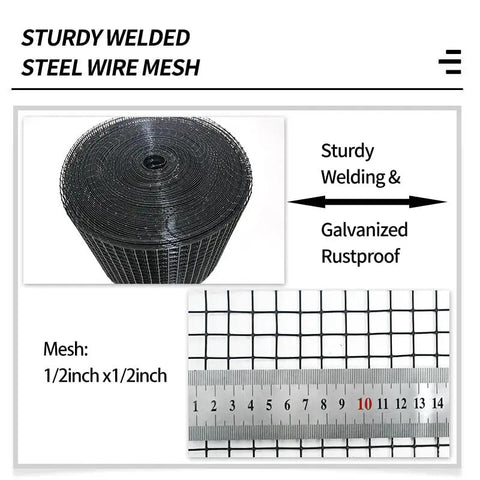 Lock Down Your Roof With This Heavy Duty Solar Panel Protective Net Stops Freeloading Critters Dead In Their Tracks Comes Loaded With Fasteners For A Super Smooth Rooftop Setup, displaying sturdy welded steel wire mesh roll.