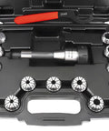 R8 ER32 Collet Holder Set For CNC Milling Lathe Kit With 15 ER32 Collets R8 Shank Wrench And Plastic Case