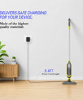 Reliable Jorueou Charger Compatible With Shark Vacmop Vm200 Vm190 Vm20026 10.8V Lithium Ion Battery Adapter charging on a wall.
