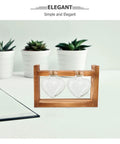Hydroponic Plant Stand With Two Vintage Glass Vases And Wooden Frame For Desktop Water Planter At Home Office A Dope Propagation