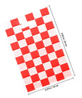Race Car Themed Gift Bags With Handle Pack Of 50 Portable Lightweight Plastic Candy Bags Checkered Pattern with dimensions