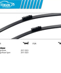 Top Shelf Windshield Wiper Blades For Land Rover Range Rover Sport 2017 Through 2023 All Weather Steel Frame Close Up