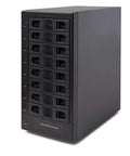Eight Bay External Sata Hard Drive Enclosure Features No Sweat Setup With Hot Swap Trays And Smart Cooling Fan for quick access.