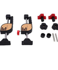 Aluminum Bench Dog Clamp Set With One Hand Operation Three Level Pressure Soft Rubber Pad For Woodworking Table Clamp Kit components