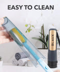 XL Portable Bidet Water Chamber Extension Tank 290mL Capacity for Travel Bidet Sprayer being cleaned, easy to clean feature