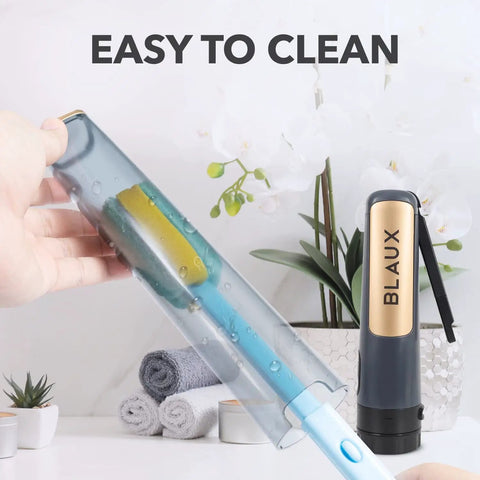 XL Portable Bidet Water Chamber Extension Tank 290mL Capacity for Travel Bidet Sprayer being cleaned, easy to clean feature