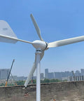 1000W Wind Turbine For Off Grid Homes And RVs 12V 24V 48V System Horizontal Axis Wind Generator With MPPT Controller on rooftop
