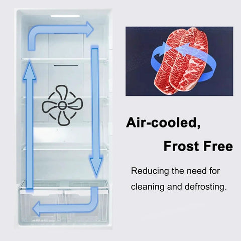 Air-cooled frost free design inside Beefy Upright Freezer With 17 Cubic Feet Capacity And Convertible Fridge Mode.
