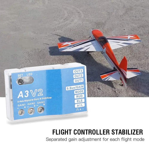 F50A 3 Axis Gyro A3 V2 Flight Controller with one key auto hover and multi mode HV support beside RC fixed wing airplane