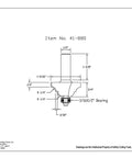 Technical drawing of Half Inch Shank Double Roman Ogee Router Bit with dimensions and specifications for woodworking.