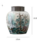 Large Ceramic Kitchen Storage Jars With Dual Sealed Alloy Lids keep your tea coffee beans and candy stash fresh, 19.5cm high.