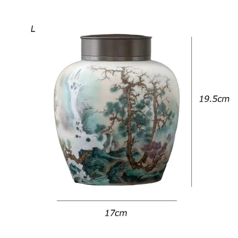 Large Ceramic Kitchen Storage Jars With Dual Sealed Alloy Lids keep your tea coffee beans and candy stash fresh, 19.5cm high.