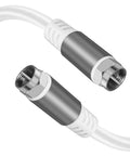 Close-up of 10 Pack 75 Ohm Coax Terminators And Cap Covers For Coaxial Cables with nickel-plated brass ends