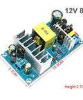 Heavy Duty Industrial AC DC Power Converter Converts 110 220 V Down To Smooth 12 V At 72 Watt Peak showing circuit board layout with dimensions.