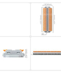 Lever Wire Nut Connector For DIY Wiring And No-Fuss Home Upgrades, Push-In Electrical Terminals, size and dimensions shown