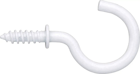 Seven Eighths Inch Alloy Steel Cup Hooks Pack Of 36 White Perfect For Securing Mugs, Kitchen Towels, Feeders, Planters And More
