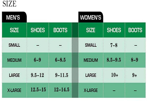 Size chart for Two Pairs Non Slip Waterproof Reusable Shoe Covers For Contractors And Carpet Floor Protection, Large