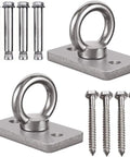 Level Up Your Daily Routine With These Rock Solid 2 Pack Wall And Ceiling Mount Brackets For Battle Ropes Gymnastic Rings Home Gym Straps And Hammocks Backing A Beefy 2800 Pound Load, includes stainless steel rings and screws.