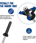 110 Piece Black Aluminum Tri-Fold Rivet Kit With Waterproof O Rings For Boats, Kayaks, And Marine Panels, rivet detail