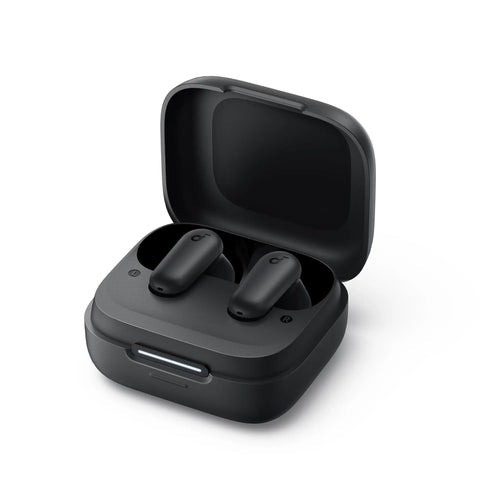 Noise Cancelling Earbuds With 45 Hours Playtime, Strong Bass, IP54 Dust And Water Resistance, Bluetooth 5.4 Wireless Earbuds, Two In One Charging Case And Phone Stand For Hands Free Viewing, Black in charging case