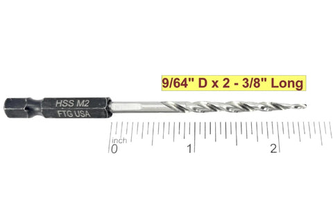 Tapered drill bit for Six Piece Pro Grade Countersink Drill Bit Set With Depth Stop Collar And Tapered Bits For Woodworking