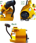 Heavy Hitter Universal Bench Grinder Sharpener Rig For Drill Bits Mill Cutters And Turning Knives Rock Solid Lathe Tool Sharpening Station side and back views of the tool.