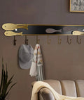 Goldfish Wall Mounted Coat Rack Hook Set With Multiple Hangers For Coats And Towels Featuring Hella Tough Metal Build and sleek design.