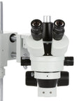 3.5X To 90X Zoom Stereo Microscope On Boom Stand With 144 LED Lighting And 5MP USB Digital Camera, Wide 2.5 Inch Field Of View, 8 Inch Working Distance, Sweet Setup For Macro Detail, Live View, And Easy Photo Capture, front view